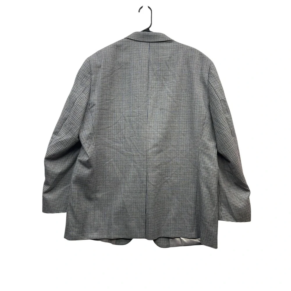 Hart Schaffner Marx Houndstooth‎ Blazer Tailored Sport Coat USA Academia 48R